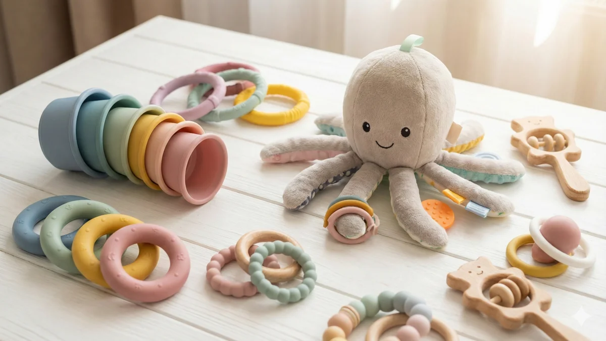 Mejores juguetes Montessori para bebés (0-12 meses)